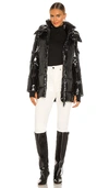 Sam Soho Belted Nylon Down Mid-length Jacket In Jet