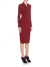 ALEXANDER MCQUEEN FITTED WRAP-FRONT DRESS,0400010538366