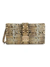 VALENTINO BY MARIO VALENTINO COCOTTE EMBOSSED SNAKESKIN LEATHER CROSSBODY BAG,0400011456000