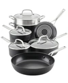 KITCHENAID HARD-ANODIZED ALUMINUM NONSTICK 11-PC. COOKWARE SET