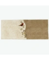 Avanti Gilded Birds Embellished Cotton Bath Rug, 24" X 60" In Ivory