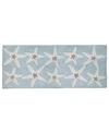 Avanti Sequin Shell Bath Rug In Aqua