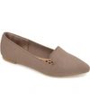 Journee Collection Vickie Womens Knit Slip On Loafers In Taupe