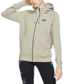 Nike Sportswear Essential Women's 1/4-zip Hoodie (light Bone) In Light Bone,black