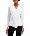 ALFANI WRAP-STYLE TOP, CREATED FOR MACY'S