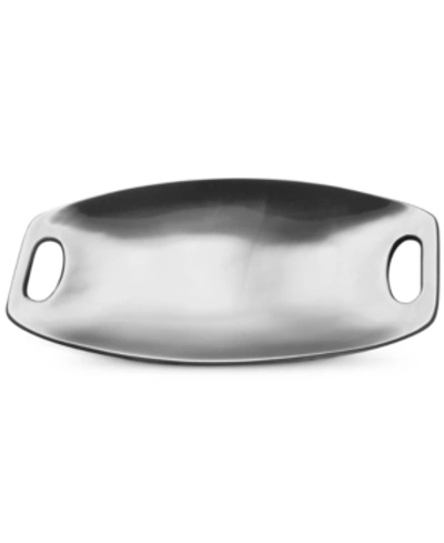 Nambe 14" Handled Tray In Silver