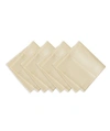 Elrene Denley Stripe Set Of 4 Napkins In Beige (ecr