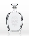 ROLF GLASS SUGAR SKULL DECANTER 23OZ