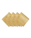 Elrene Elegance Plaid Set Of 4 Napkins In Gold