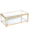 Home Details Vintage Mirrored Bottom Large Keepsake Box In Gold