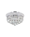 Cwi Lighting Empire 3 Light Flush Mount In Chrome