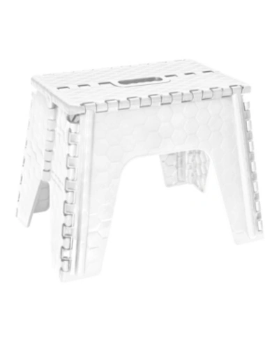 Simplify 12" Folding Step Stool In White