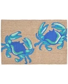 LIORA MANNE LIORA MANNE FRONT PORCH INDOOR/OUTDOOR CRABS NATURAL 2' X 5' AREA RUG