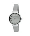 Laura Ashley Spray Silver Mesh Powered Glitz Dial Watch In Silver