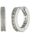 GIVENCHY PAVE SMALL HUGGIE HOOP EARRINGS, .4"