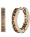 GIVENCHY PAVE SMALL HUGGIE HOOP EARRINGS, .4"