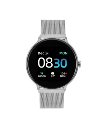 Itouch Sport 3 Unisex Touchscreen Smartwatch: Silver Case With Silver Mesh Strap 45mm In Silver- Tone