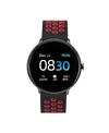 ITOUCH SPORT 3 MEN'S TOUCHSCREEN SMARTWATCH: BLACK CASE WITH BLACK/RED PERFORATED STRAP 45MM