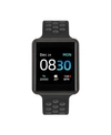 ITOUCH AIR 3 UNISEX TOUCHSCREEN SMARTWATCH FITNESS TRACKER: BLACK CASE WITH BLACK/GREY PERFORATED STRAP 44M