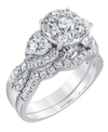 MACY'S DIAMOND BRIDAL SET RING (2 CT. T.W.) IN 14K WHITE GOLD