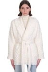 ALANUI CARDIGAN IN WHITE WOOL,11599641