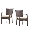 NOBLE HOUSE WILKERSON OUTDOOR DINING CHAIR WITH CUSHION, SET OF 2