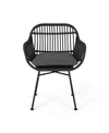 Noble House Orlando Outdoor Chairs With Cushions, Set Of 2 In Dark Gray