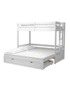 ALATERRE FURNITURE JASPER TWIN TO KING EXTENDING DAY BED WITH BUNK BED AND STORAGE DRAWERS