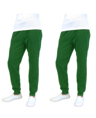 Galaxy By Harvic Men's 2-packs Slim-fit Fleece Jogger Sweatpants In Olive X 2