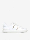 Valentino White Rockstud Untitled Sneakers In White
