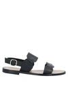 Santoni Sandals In Black
