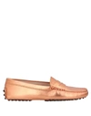 Tod's Loafers In Copper