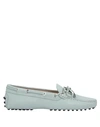 TOD'S TOD'S WOMAN LOAFERS SKY BLUE SIZE 7 SOFT LEATHER,11966012VU 8