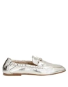 Tod's Loafers In Platinum