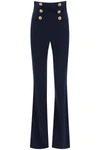 BALMAIN HIGH WAISTED trousers WITH EMBOSSED BUTTONS