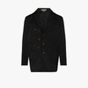 COMME DES GARÇONS HOMME DEUX BLACK BUTTON DETAIL SINGLE-BREASTED BLAZER,PFJ06105115816135