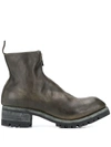 Guidi Pl1v W Ankle Boots In Soft Horse Full Grai N Cv31t