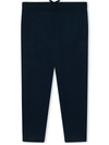 DOLCE & GABBANA LOGO-EMBROIDERED CASHMERE TROUSERS