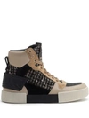 DOLCE & GABBANA MIAMI HOUNDSTOOTH HIGH-TOP SNEAKERS