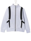Fendi Teen Ff Motif Backpack-print Sweatshirt In Grey