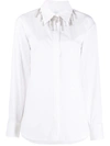 AREA CRYSTAL-FRINGING LONG-SLEEVE SHIRT