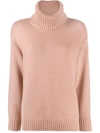 Valentino Roll Neck Jumper In Pink