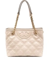 TORY BURCH DIAMOND QUILTED LOGO TOTE