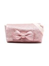 Hucklebones London Bow Glitter-effect Bag In Pink