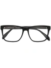 Alexander Mcqueen Square Frame Glasses In Black