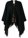 Fendi All Over Ff Reversibile Cape Capes Multicolor In Black