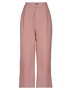 ALESSIA SANTI ALESSIA SANTI WOMAN PANTS PASTEL PINK SIZE 8 LINEN, COTTON, ELASTANE