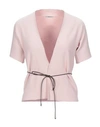 Peserico Thin Cord Belt Cardigan In Pink