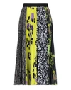 Msgm Midi Skirts In Acid Green