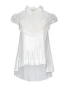 HIGH BY CLAIRE CAMPBELL HIGH WOMAN BLOUSE WHITE SIZE 6 COTTON, RAMIE, SILK,38951273JO 5